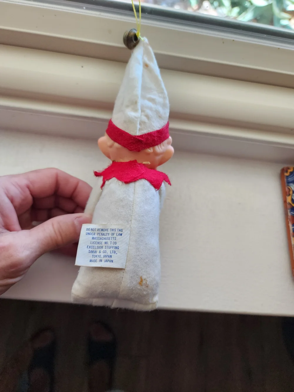 Vintage Red and White Santa Head Ornament